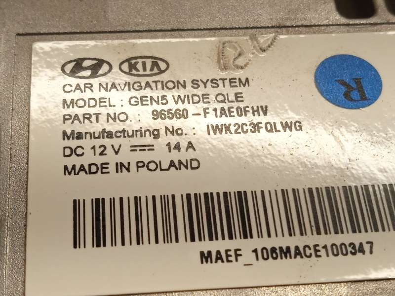 Recambio de sistema navegacion gps para kia sportage gt line essential 2wd referencia OEM IAM 96560F1AE0FHV - Gris 4