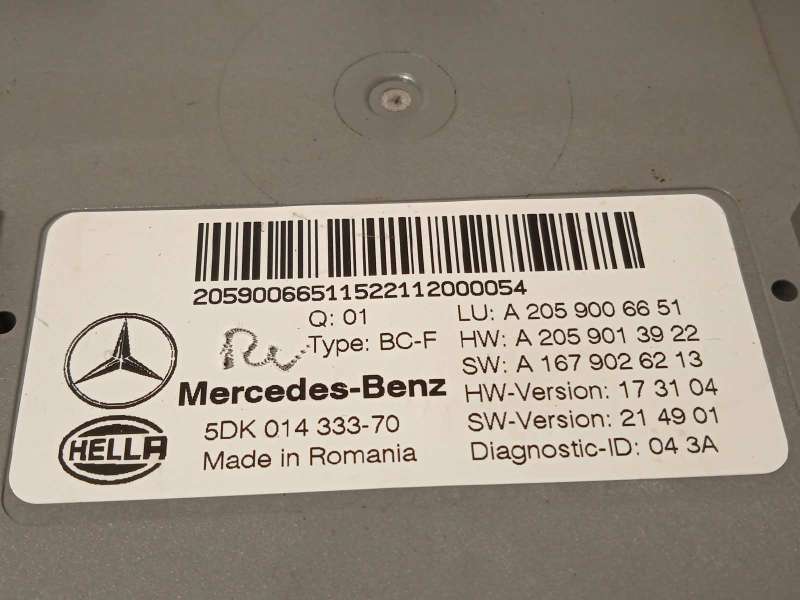 Recambio de modulo electronico para mercedes-benz clase glc coupe (bm 253)(6.2016) referencia OEM IAM A2059006651  5DK014333 - Blanco 4