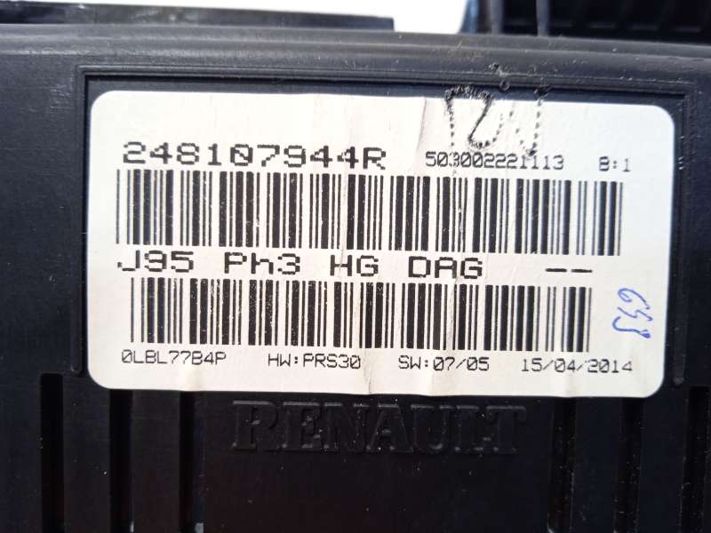 Recambio de cuadro instrumentos para renault scénic iii (jz0/1_) 1.5 dci referencia OEM IAM 248107944R - Blanco 5