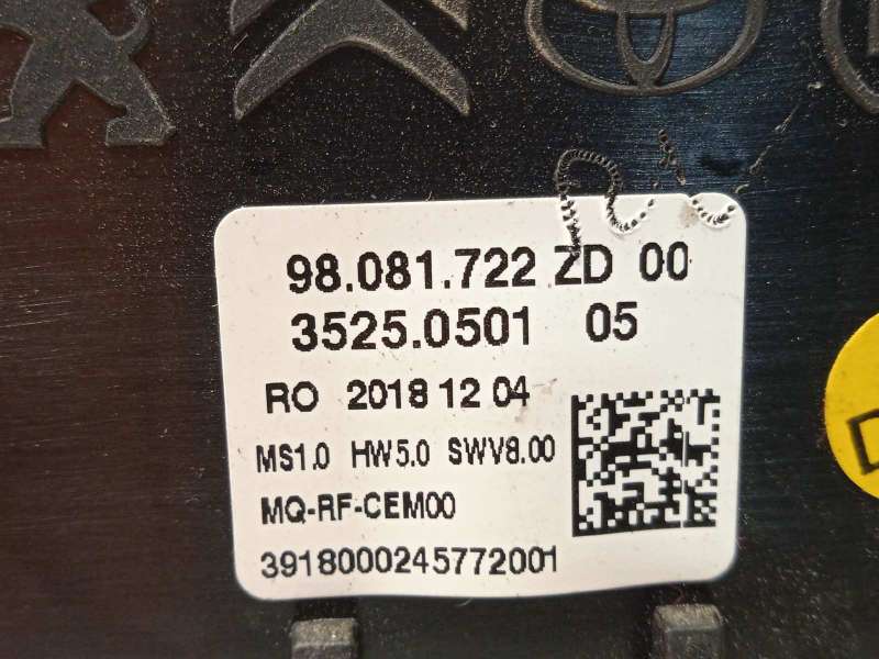 Recambio de mando climatizador para citroën jumpy fugón confort xl referencia OEM IAM 98081722ZD - Blanco 4