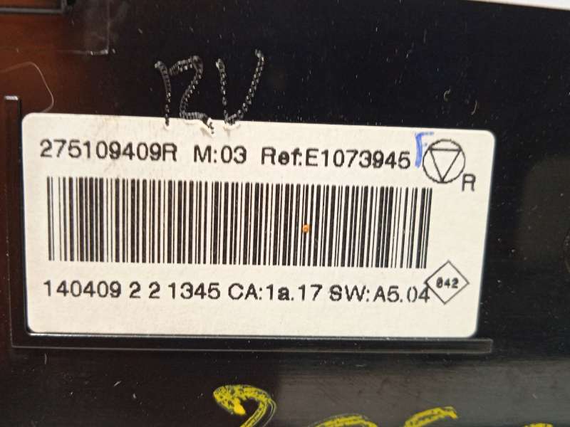Recambio de mando climatizador para renault scénic iii (jz0/1_) 1.5 dci referencia OEM IAM 275109409R - Blanco 6