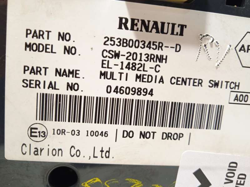 Recambio de mando multifuncion para renault scénic iii (jz0/1_) 1.5 dci referencia OEM IAM 253B00345R - Blanco 4