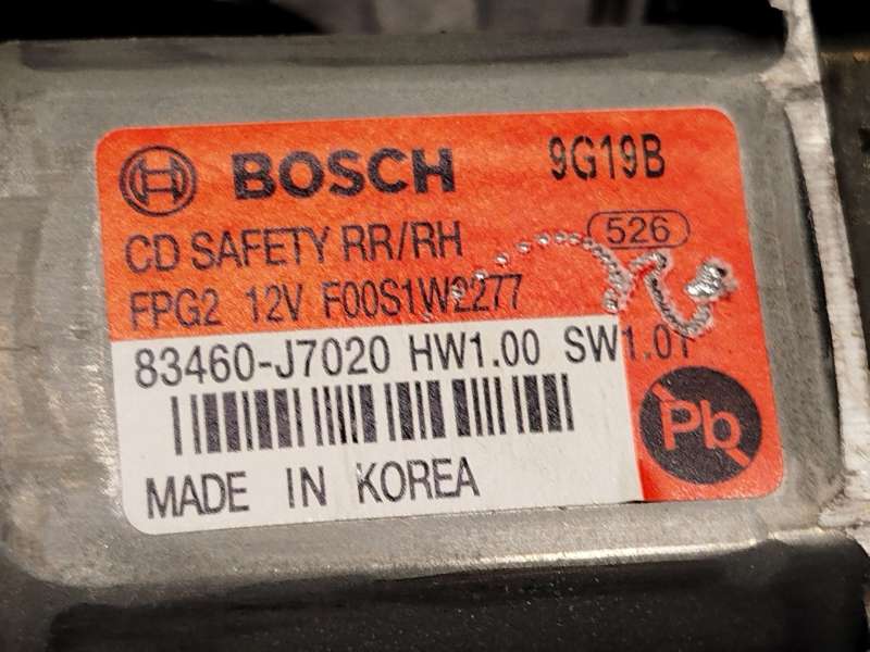 Recambio de elevalunas trasero derecho para kia xceed 1.4 tgdi cat referencia OEM IAM 83480J7310 83460J7020 F00S1W2277 4