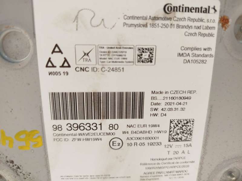 Recambio de sistema navegacion gps para citroën c4 iii (ba_, bb_, bc_) 1.2 puretech 130 (bahnsa, bahnsb) referencia OEM IAM 9839 - Rojo 3