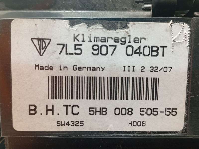 Recambio de mando climatizador para porsche cayenne (9pa) s 4.8 referencia OEM IAM 7L5907040BT  5HB008505 - Negro 7
