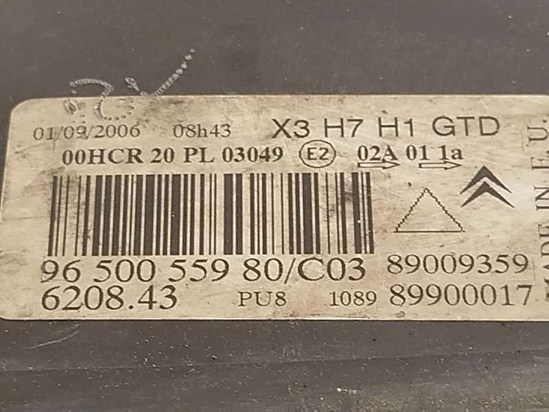 Recambio de faro izquierdo para citroën c5 ii (rc_) 1.6 hdi (rc8hzb) referencia OEM IAM 9650055980 620843 89009359 - Blanco 4