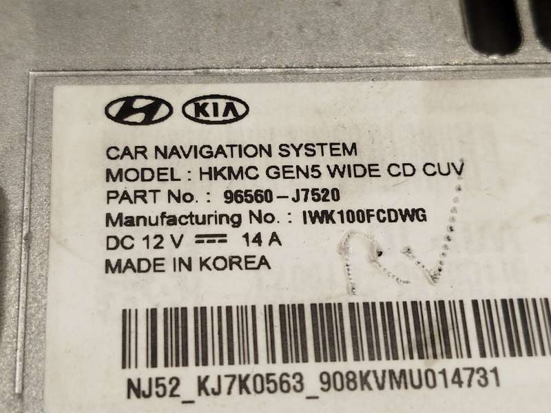 Recambio de sistema navegacion gps para kia xceed 1.4 tgdi cat referencia OEM IAM 96560J7520 96560J7520WK IWK100FCDWG 6