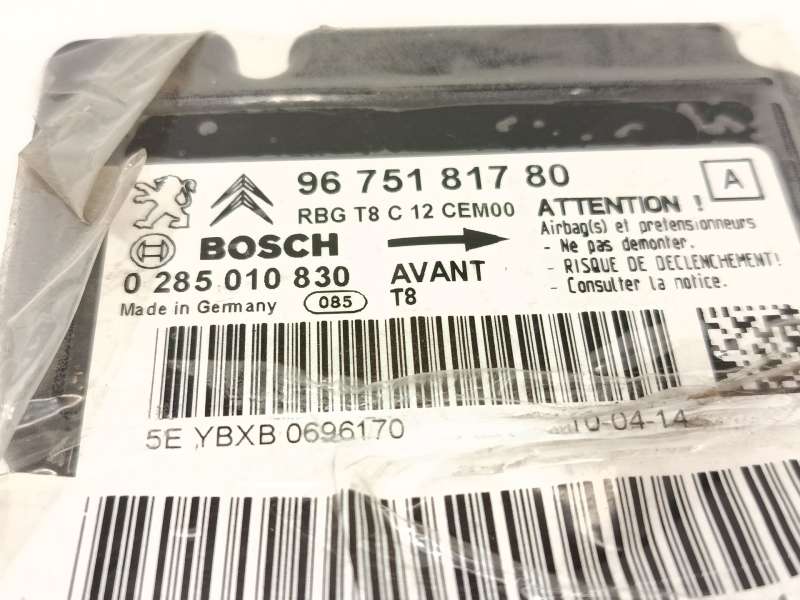 Recambio de centralita airbag para peugeot 5008 (0u_, 0e_) 1.6 hdi referencia OEM IAM 9675181780 6546CG 0285010830 5