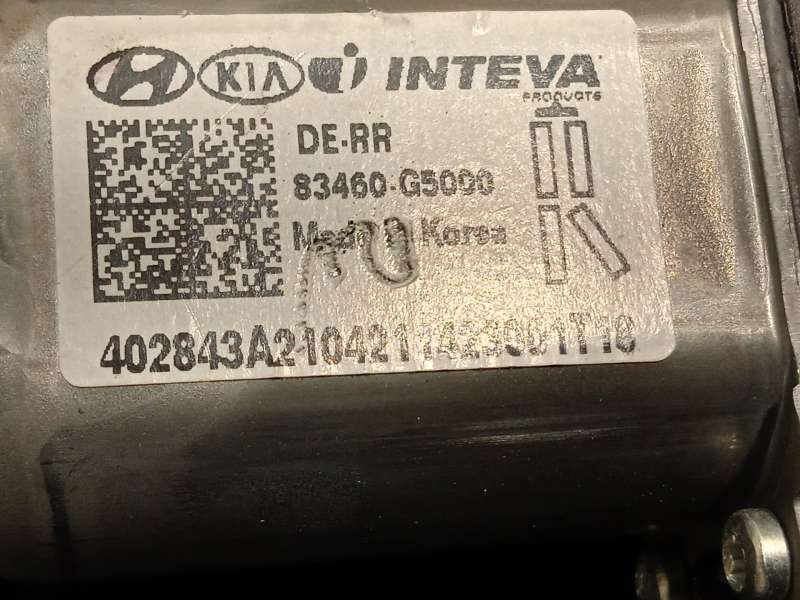 Recambio de elevalunas trasero derecho para kia niro i (de) 1.6 gdi hybrid referencia OEM IAM 83480G5000 83460G5000 - Negro 4