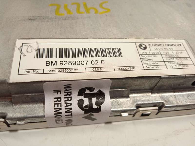 Recambio de pantalla multifuncion para bmw 5 touring (f11) 520 d referencia OEM IAM 65509289007 9289007 - Blanco 5