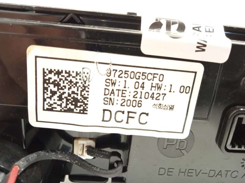 Recambio de mando climatizador para kia niro i (de) 1.6 gdi hybrid referencia OEM IAM 97250G5CF0 97250G5CF0CA - Negro 5