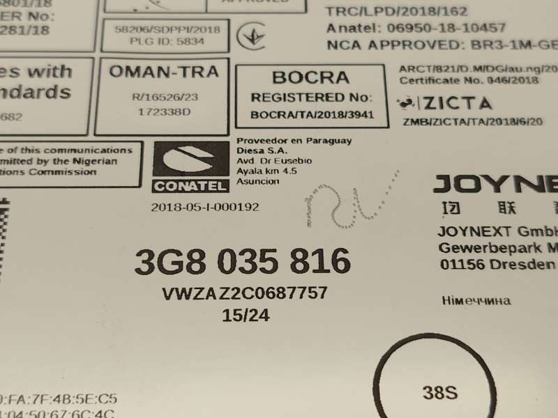 Recambio de sistema navegacion gps para volkswagen taigo (cs1) 1.0 tsi referencia OEM IAM 3G8035816 5