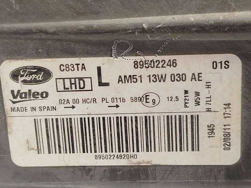 Recambio de faro izquierdo para ford c-max ii (dxa/cb7, dxa/ceu) 2.0 tdci referencia OEM IAM AM5113W030AE 1787130 89502246 - Blanco 5