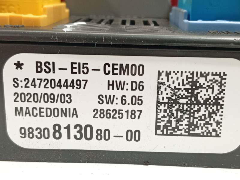 Recambio de caja reles / fusibles para peugeot 3008 ii suv (mc_, mr_, mj_, m4_) hybrid referencia OEM IAM 9830813080 1640712480 4