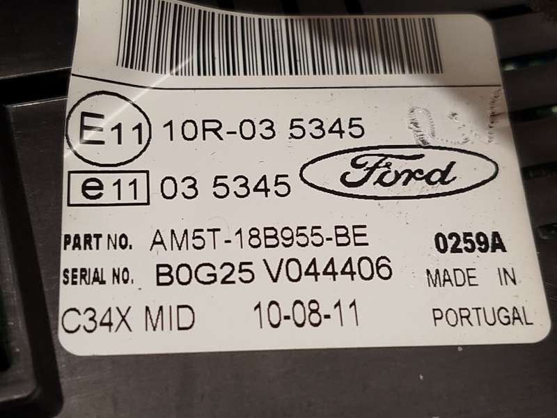 Recambio de pantalla multifuncion para ford c-max ii (dxa/cb7, dxa/ceu) 2.0 tdci referencia OEM IAM AM5T18B955BE 1940785 - Blanco 5