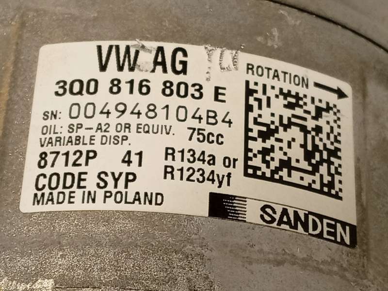 Recambio de compresor aire acondicionado para audi a1 sportback (gba) 30 tfsi referencia OEM IAM 3Q0816803E  8712P - Rojo 6