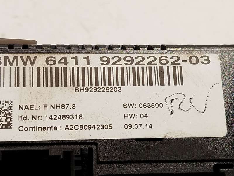 Recambio de mando climatizador para bmw x1 (e84) sdrive 18 d referencia OEM IAM 64119292262  A2C80942305 6