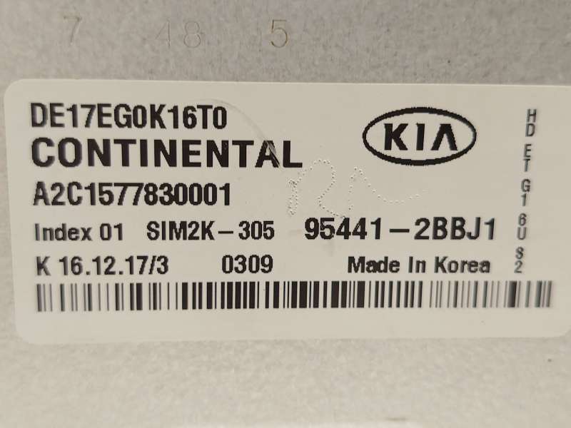 Recambio de centralita cambio automatico para kia niro i (de) 1.6 gdi hybrid referencia OEM IAM 954412BBJ1  A2C1577830001 - Plata 5