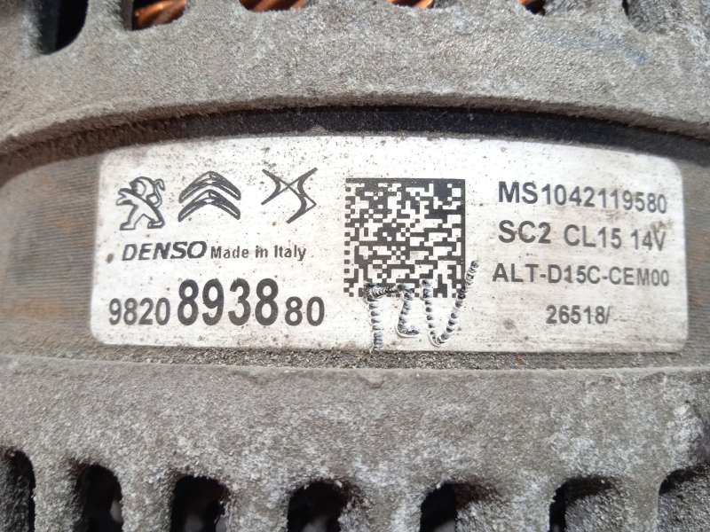 Recambio de alternador para citroën c4 cactus 1.5 bluehdi 120 referencia OEM IAM 9820893880  MS1042119580 - Gris 4
