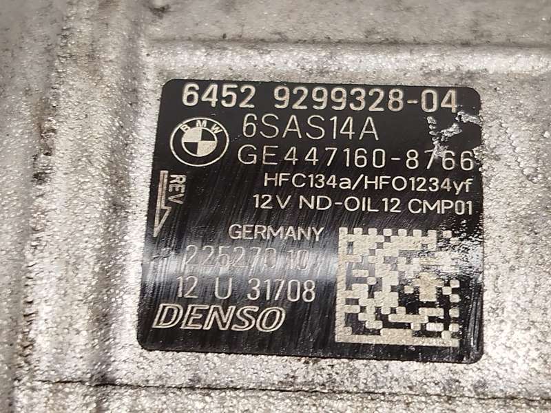 Recambio de compresor aire acondicionado para bmw 1 (f20) 116 d referencia OEM IAM 64529299328 6SAS14A 4471608766 - Negro 6