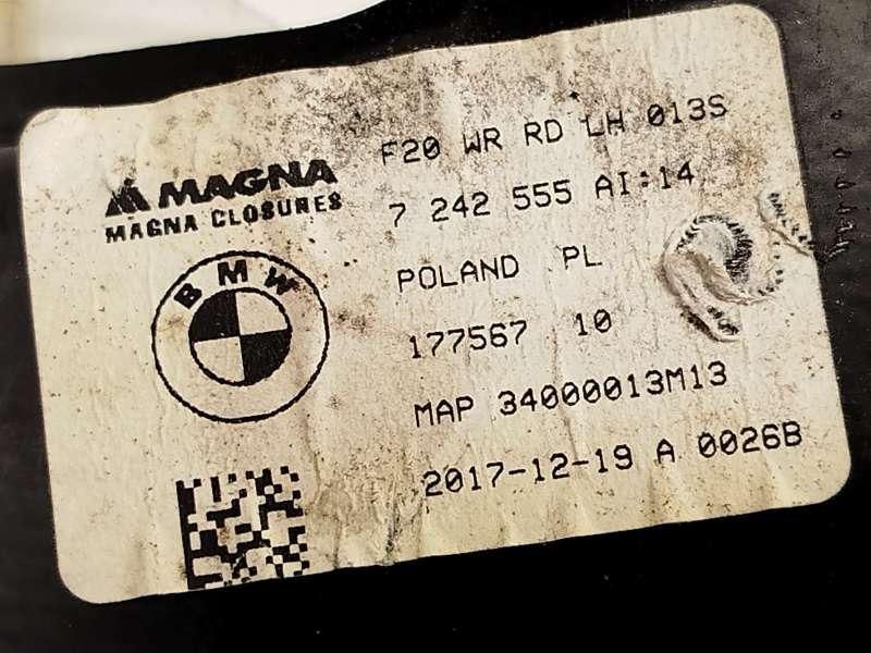 Recambio de elevalunas trasero izquierdo para bmw 1 (f20) 116 d referencia OEM IAM 7242555 - Negro 4