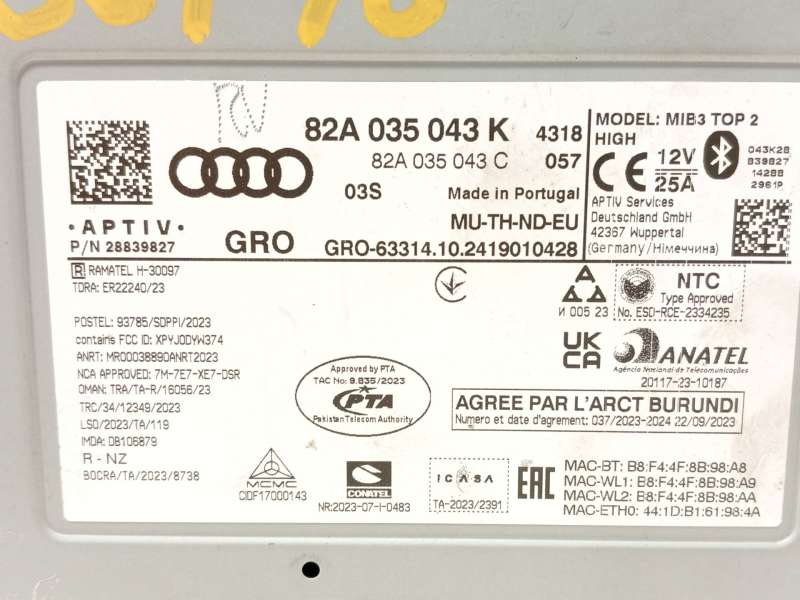 Recambio de modulo electronico para audi a1 sportback (gba) 30 tfsi referencia OEM IAM 82A035043K - Rojo 4