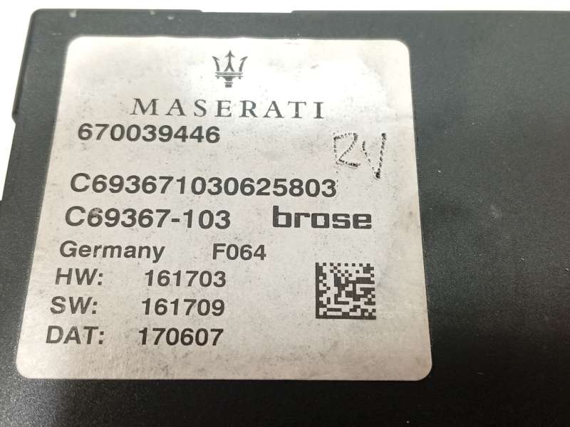 Recambio de modulo electronico para maserati levante suv (m161) 3.0 d q4 referencia OEM IAM 670039446 4