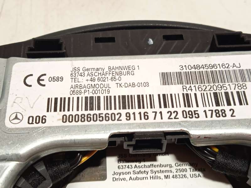 Recambio de airbag delantero izquierdo para mercedes-benz clase c (w204) c 200 kompressor (204.041) referencia OEM IAM A00086056 - Gris 6