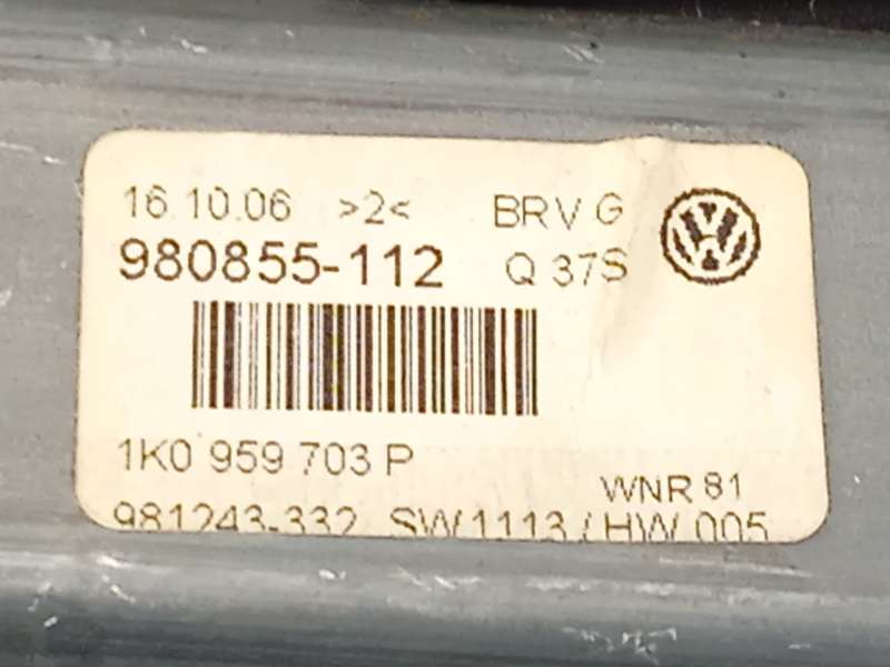 Recambio de elevalunas trasero izquierdo para volkswagen passat b6 (3c2) 2.0 tdi referencia OEM IAM 1K0959703P 4