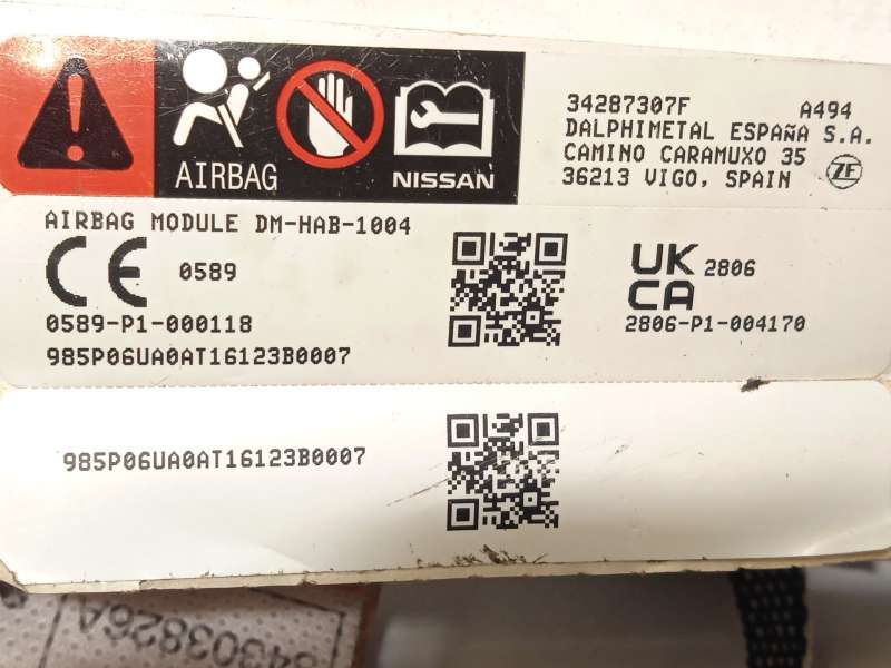 Recambio de airbag cortina delantero derecho para nissan qashqai iii (j12) 1.5 vc-t referencia OEM IAM 985P06UA0A 3