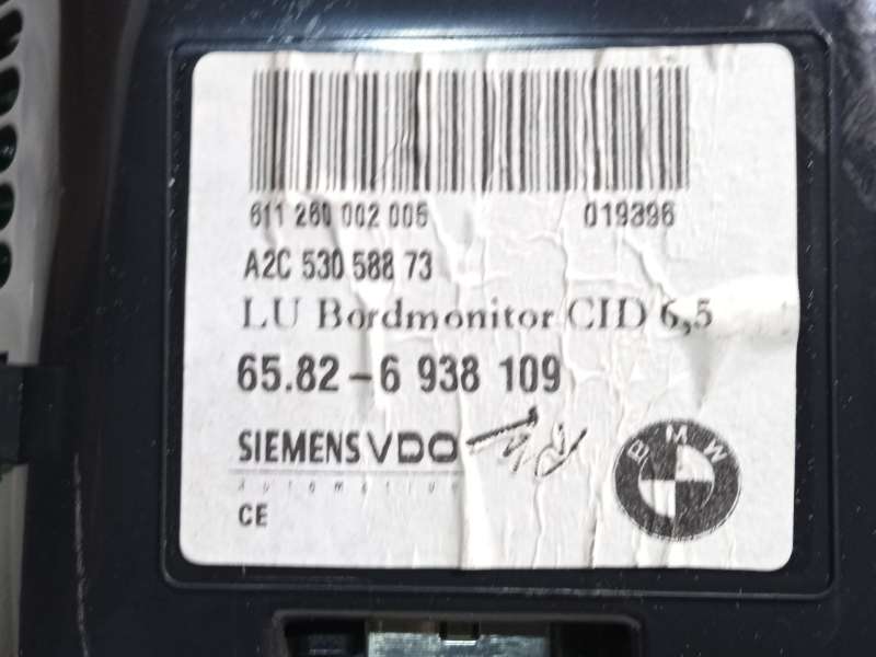 Recambio de pantalla multifuncion para bmw 5 (e60) 530 d referencia OEM IAM 6938109 65826938109 A2C53058873 - Negro 5