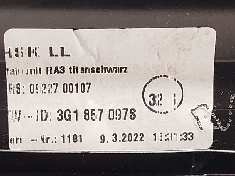 Recambio de guantera para volkswagen passat b8 (3g2, cb2) 2.0 tdi referencia OEM IAM 3G1857097S 5