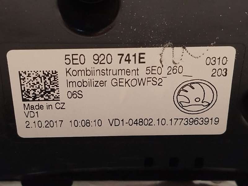Recambio de cuadro instrumentos para skoda octavia iii combi (5e5, 5e6) 2.0 tdi 4x4 referencia OEM IAM 5E0920741E - Rojo 7