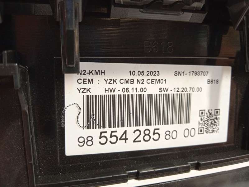 Recambio de cuadro instrumentos para citroën c3 iii (sx) 1.2 puretech 82 referencia OEM IAM 9855428580 8