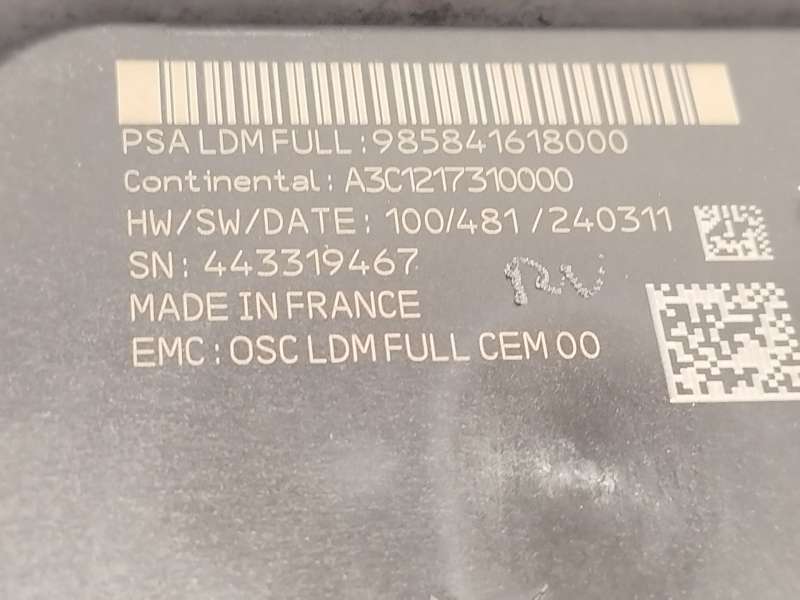 Recambio de centralita led izquierda para peugeot 308 iii (fb_, fh_, fp_, f3_, fm_) hybrid 180 (f3dgxt) referencia OEM IAM 98584 4