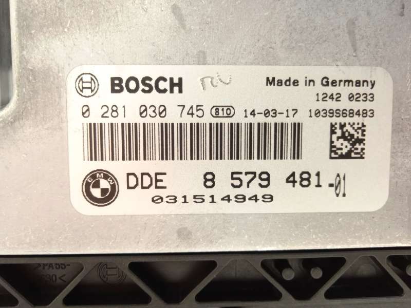 Recambio de centralita motor uce para bmw 3 gran turismo (f34) 318 d referencia OEM IAM 8579481 13618579481 0281030745 - Rojo 4