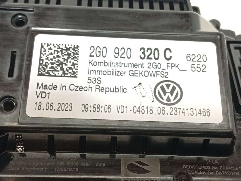Recambio de cuadro instrumentos para volkswagen polo vi (aw1, bz1, ae1, bz3) 1.0 tsi referencia OEM IAM 2G0920320C 7