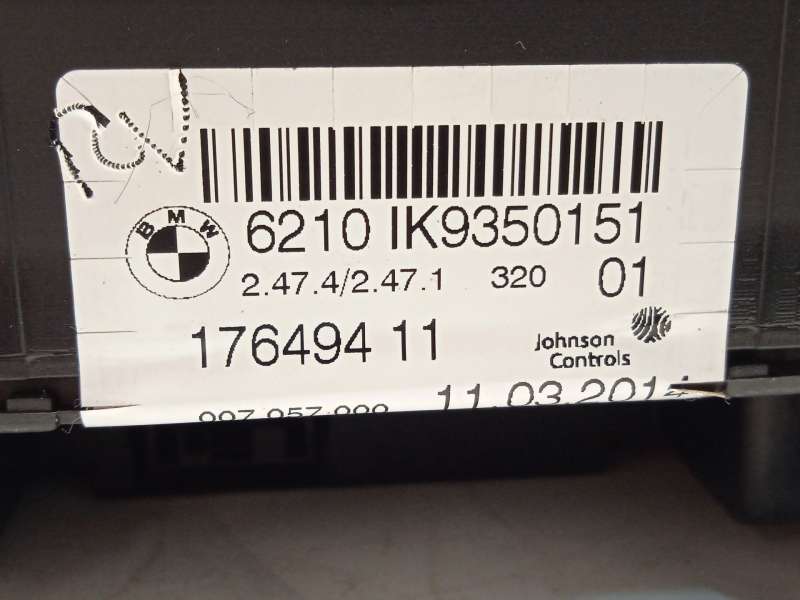 Recambio de cuadro instrumentos para bmw 3 gran turismo (f34) 318 d referencia OEM IAM 62109350151 9350151 17649411 - Rojo 6