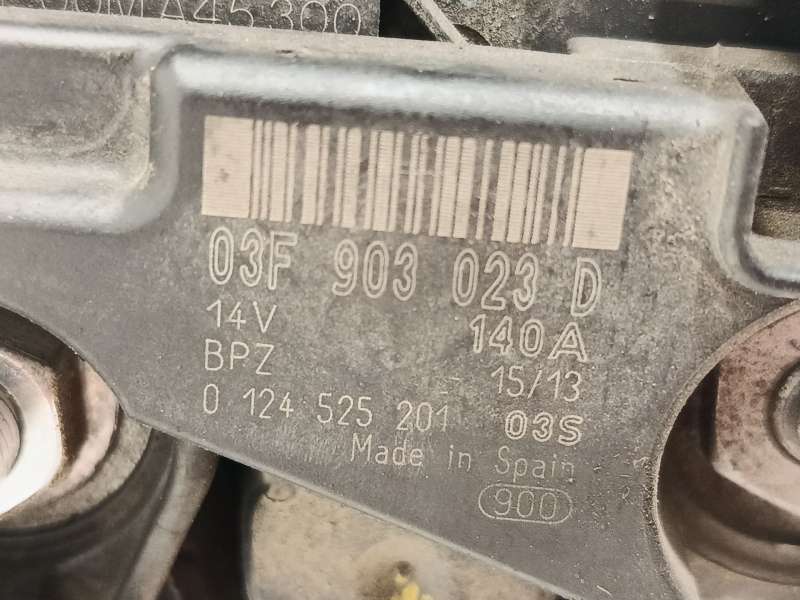 Recambio de alternador para seat ibiza iv (6j5, 6p1) 1.2 tsi referencia OEM IAM 03F903023D  0124525201 5