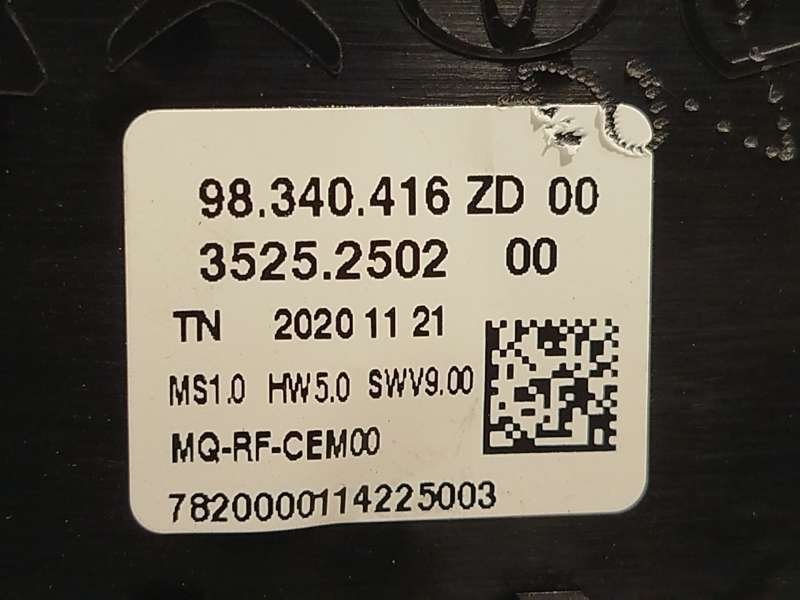 Recambio de mando climatizador para peugeot partner furgón/monospace (k9) 1.5 bluehdi 100 referencia OEM IAM 98340416ZD - Blanco 6