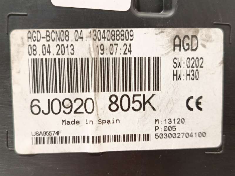 Recambio de cuadro instrumentos para seat ibiza iv (6j5, 6p1) 1.2 tsi referencia OEM IAM 6J0920805K  503002704100 7