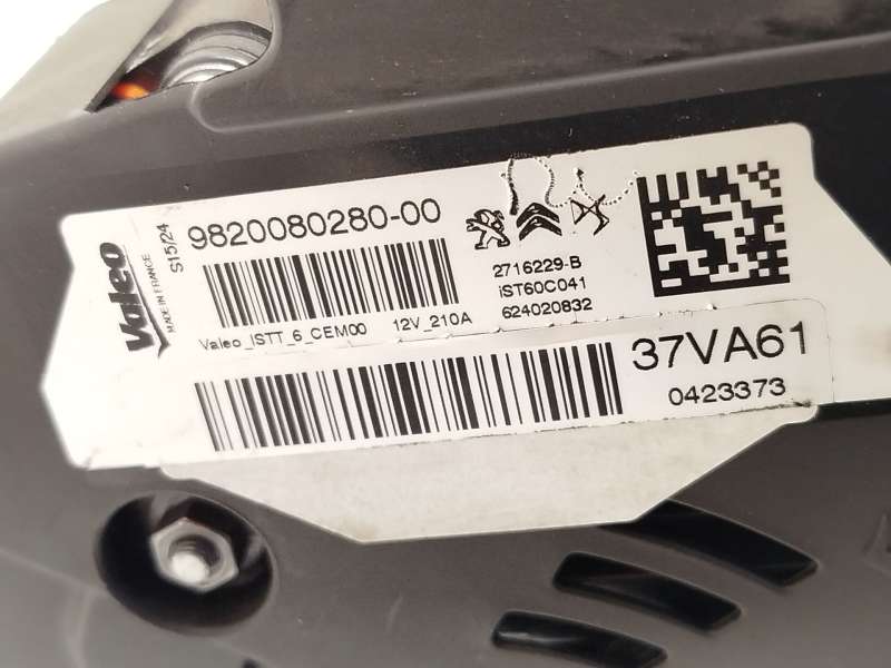 Recambio de alternador para peugeot 3008 ii suv (mc_, mr_, mj_, m4_) hybrid referencia OEM IAM 9820080280 2716229B IST60C041 6