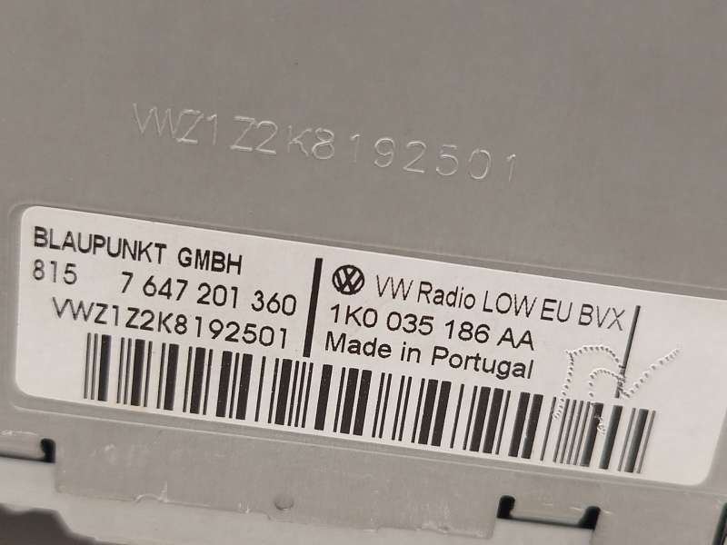 Recambio de sistema audio / radio cd para volkswagen passat b6 (3c2) 2.0 tdi referencia OEM IAM 1K0035186AA - Azul 7