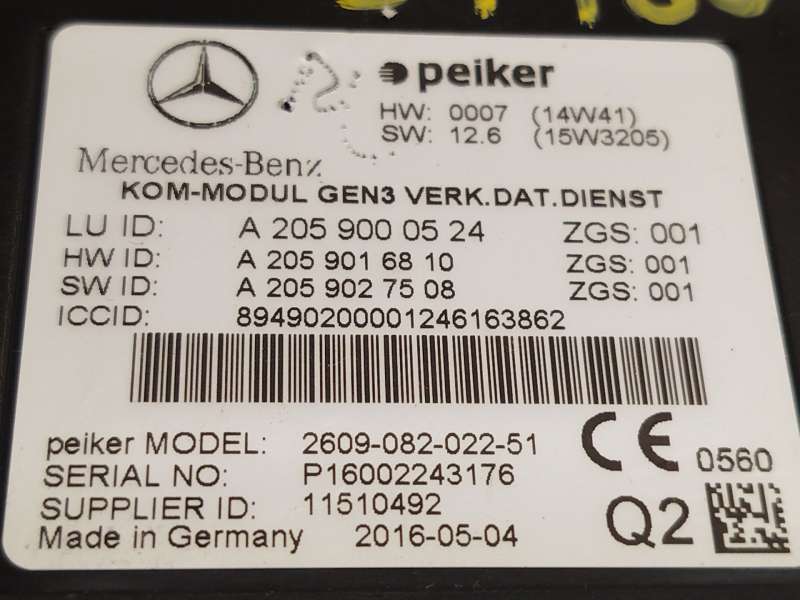 Recambio de modulo electronico para mercedes-benz gle coupe (c292) 350 d 4-matic (292.323, 292.324) referencia OEM IAM A20590005 4