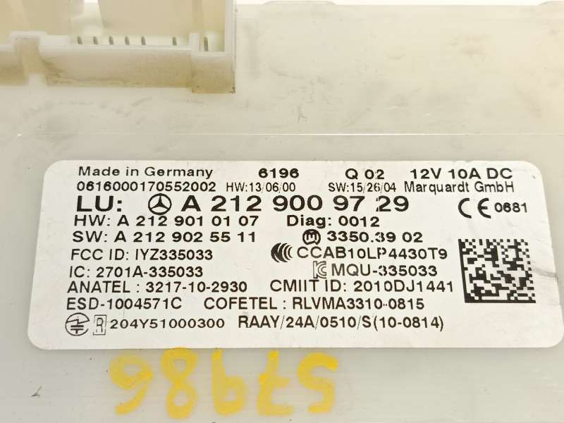Recambio de modulo electronico para mercedes-benz gle coupe (c292) 350 d 4-matic (292.323, 292.324) referencia OEM IAM A21290097 4