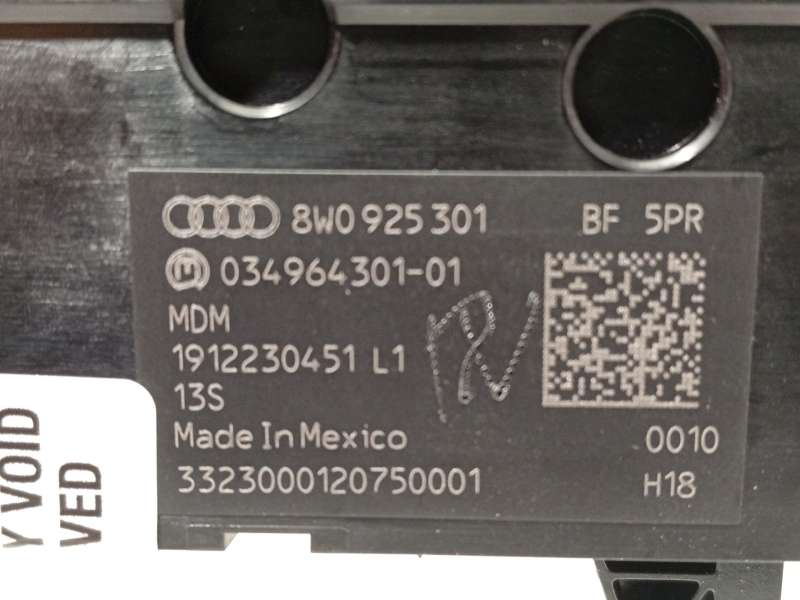 Recambio de mando multifuncion para audi a5 sportback (f5a, f5f) 35 tdi referencia OEM IAM 8W09253015PR - Blanco 5