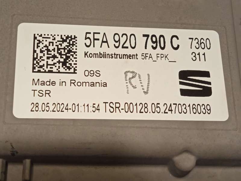 Recambio de cuadro instrumentos para seat leon (kl1, klg) 1.0 tsi referencia OEM IAM 5FA920790C - Azul 8