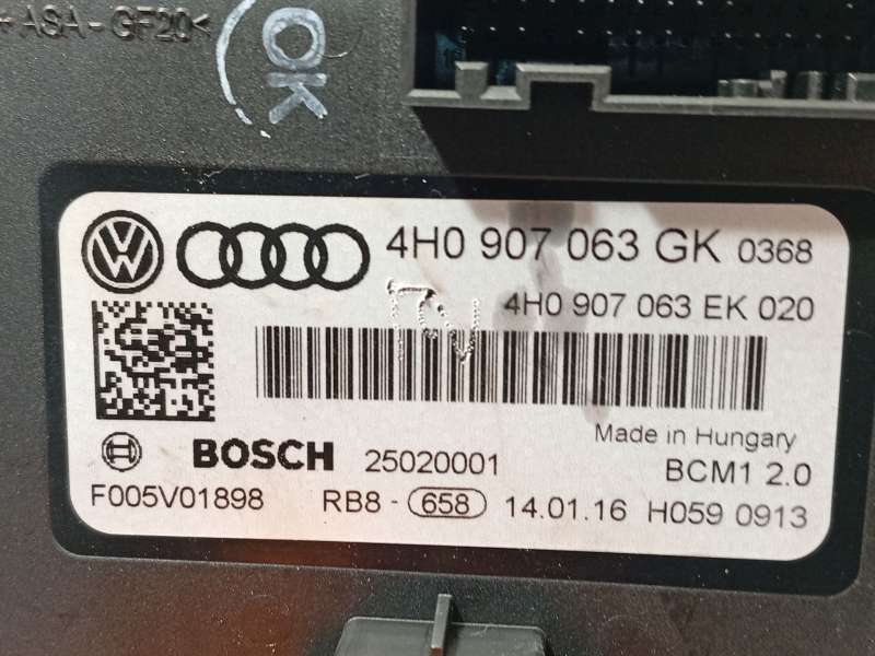Recambio de modulo electronico para audi r8 (4s3, 4sp) 5.2 fsi quattro referencia OEM IAM 4H0907063GK  F005V01898 - Amarillo 3