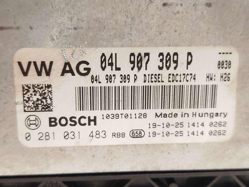 Recambio de centralita motor uce para volkswagen touran (5t1) 2.0 tdi referencia OEM IAM 04L907309P  0281031483 - Azul 4