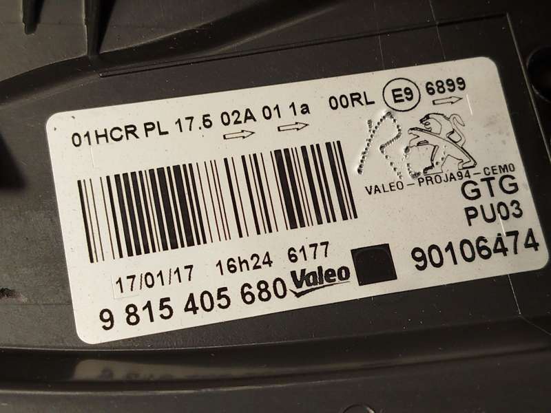 Recambio de faro izquierdo para peugeot 2008 i (cu_) 1.2 thp 110 / puretech 110 referencia OEM IAM 9815405680  90106474 6